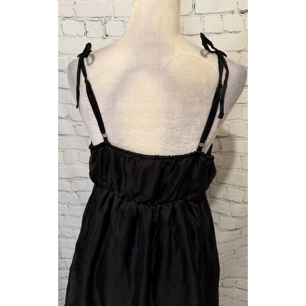NWT Wild Fable Women's Organza Midi Babydoll Dress Black Size Large - Picture 6 of 8